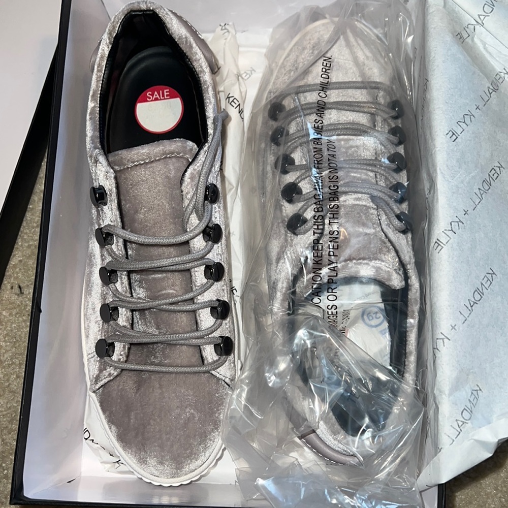 Kendall and Kylie platform velvet sneakers. Never worn with box.